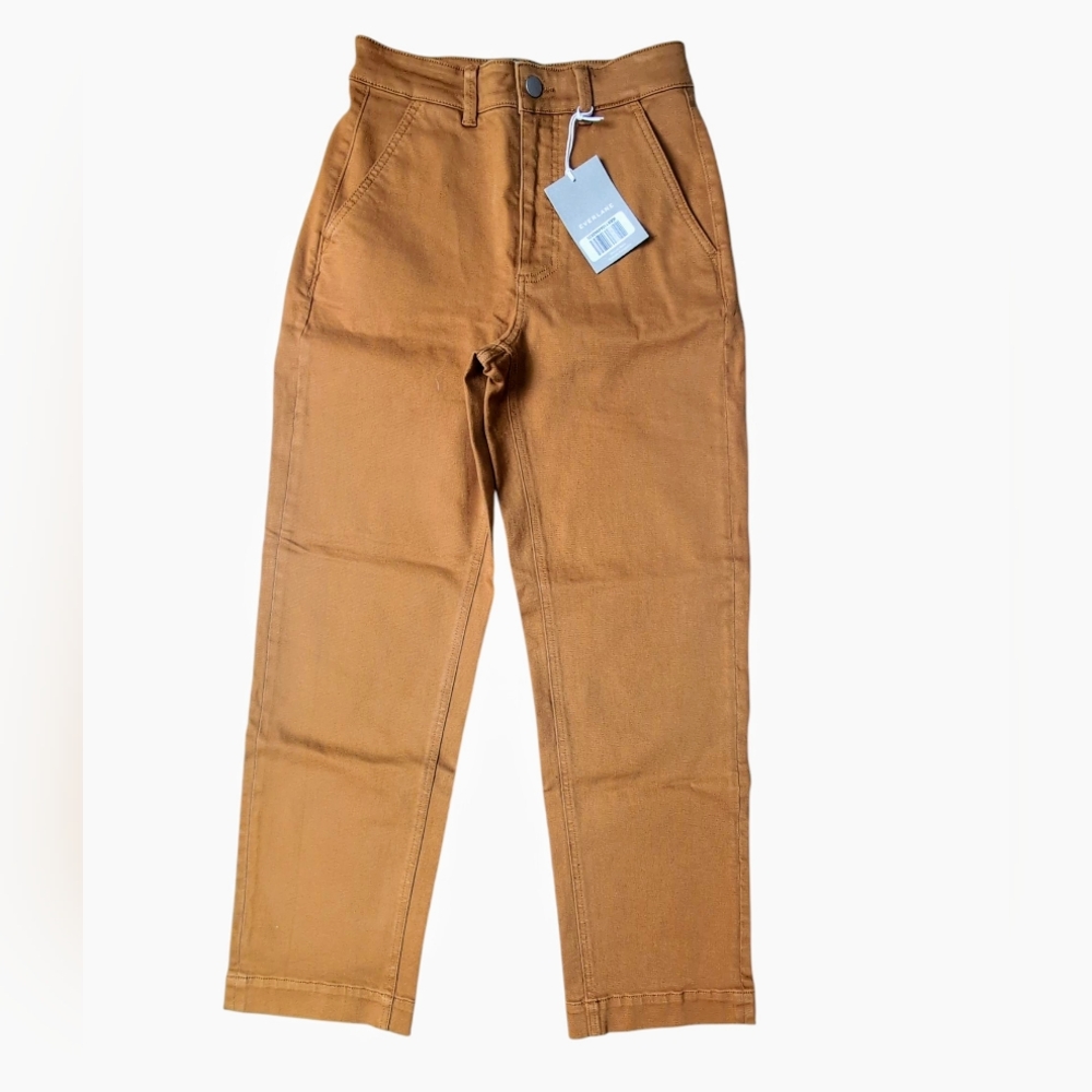 Everlane Tan Ankle Cropped Pants